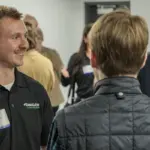 Danny Stawowczyk talks with McDaniel college students