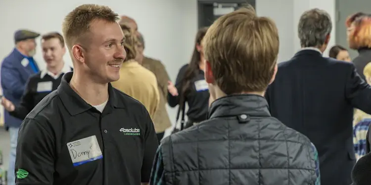 Danny Stawowczyk talks with McDaniel college students