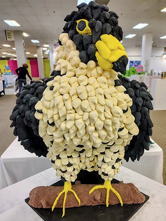 2nd Place Winner - “Frederick the Falcon” by Gerstell Academy Middle School Art Club