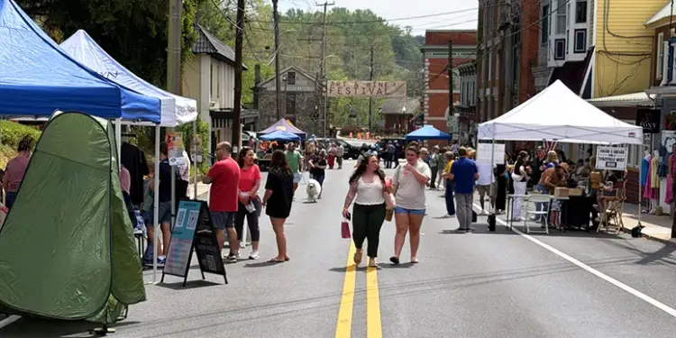 Block Party celebrating their recognition as a Great American Main Street Award Winner